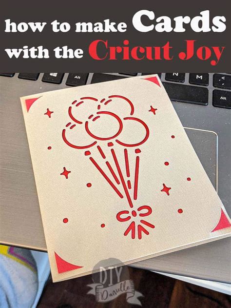 These cards are really easy to make and put together. How to make cards with the Cricut Joy (Photo of a balloons birthday card)
