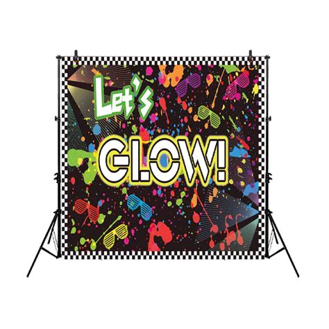 8 Ft X 8 Ft Glow In The Dark Backdrop Party Animals
