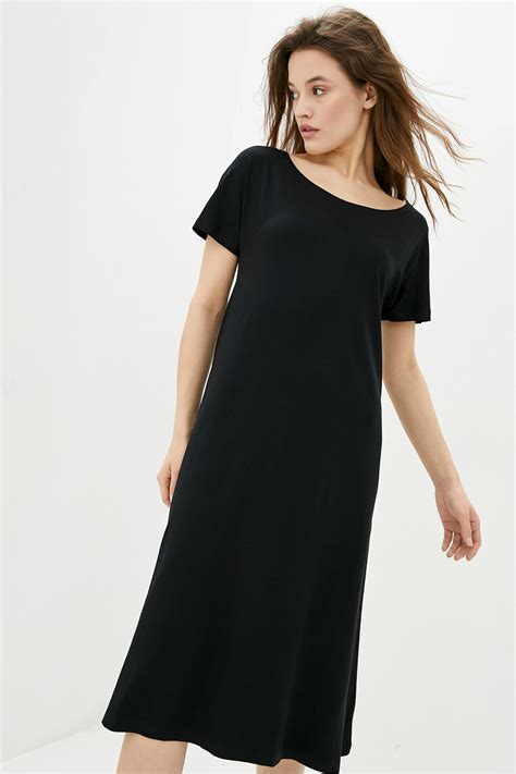 Трикотажное платье футболка Luiza черного цвета Garne 3036370 купить по