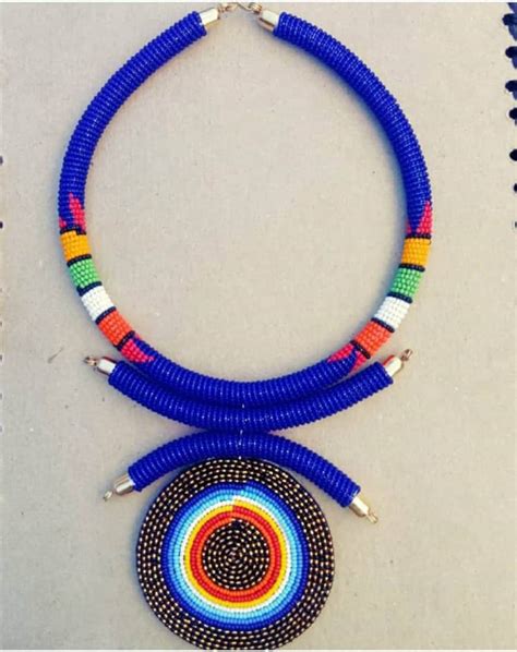 Maasai Necklace Masai Collar Made With Beads From East Africa Etsy