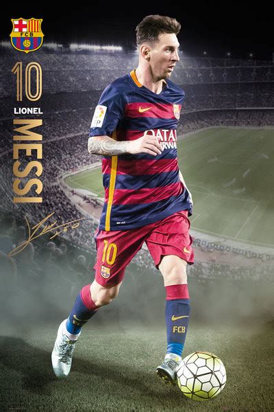 Fc Barcelona Messi Action 1516 Plakat Poster Online På Europosters