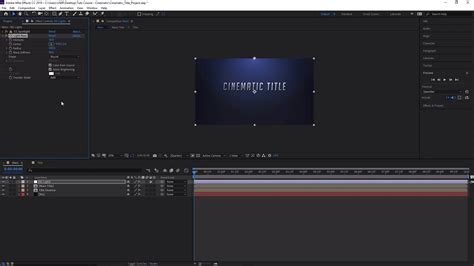 Create a Cinematic Text Animation in Adobe After Effects - Adding