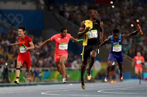Usain Bolt Wins The Men S 4x100m Relay Final During The Athletics Event At The Rio 2016 Olympic