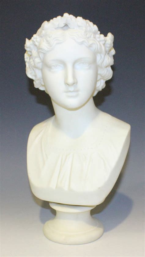 A Copeland Parian Bust Of The May Queen Circa 1891 Modelled After J