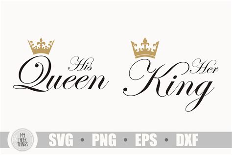 His Queen Her King Svg Couple Shirt