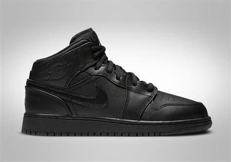 Nike Air Jordan 1 Retro Mid Gs Smaller Size Black