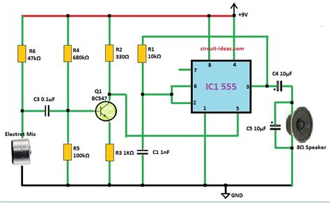 Simpe Ic 555 Amplifier Circuit Circuit Ideas For You