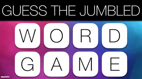 Guess The Jumbled Word Game 1 Unscramble All 25 Scrambled General