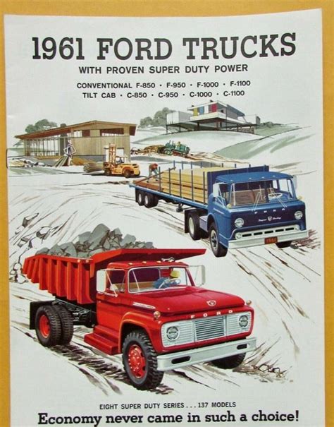 1961 Ford Truck Brochure Ford Trucks Ford Truck Ford
