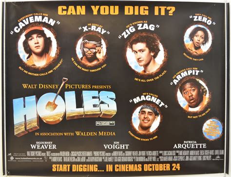 HOLES Original Cinema Quad Movie Poster Shia LeBeouf Sigourney Weaver EBay