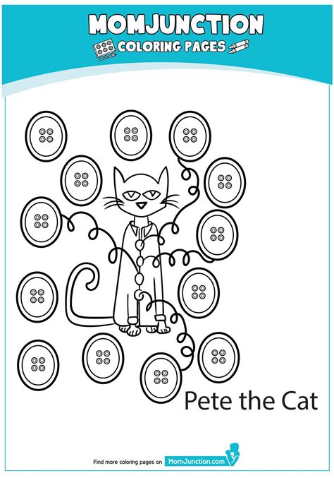 Trust me yours will be singing along too. The guess pete's groovy buttons Coloring Page | Pete the ...
