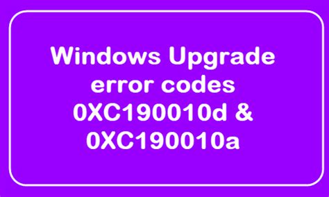 Fix Windows Upgrade Error Codes Xc D Xc A Thewindowsclub
