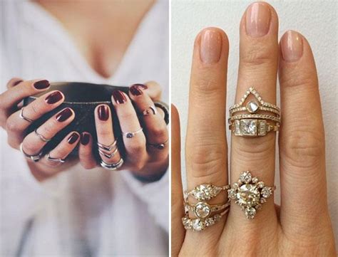 Ways To Rock Stacked Finger Rings How To Wear Layered Rings