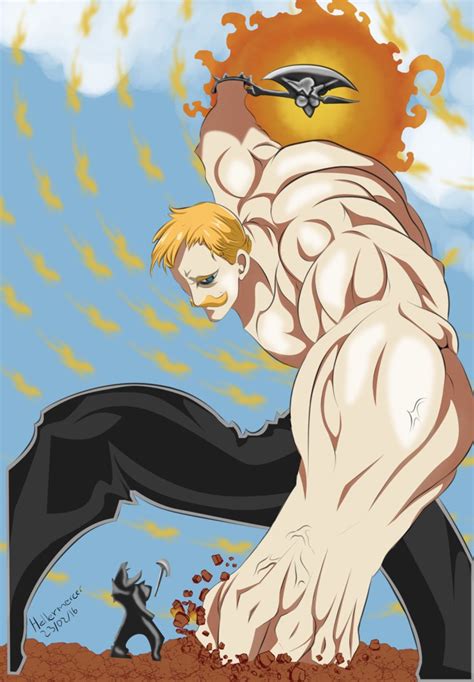 The seven deadly sins, a group of evil knights who conspired to overthrow the kingdom of britannia, were said to have been eradicated by the holy knights, although some claim that they still live. Escanor nanatsu no taizai by HeLLerMercer on DeviantArt