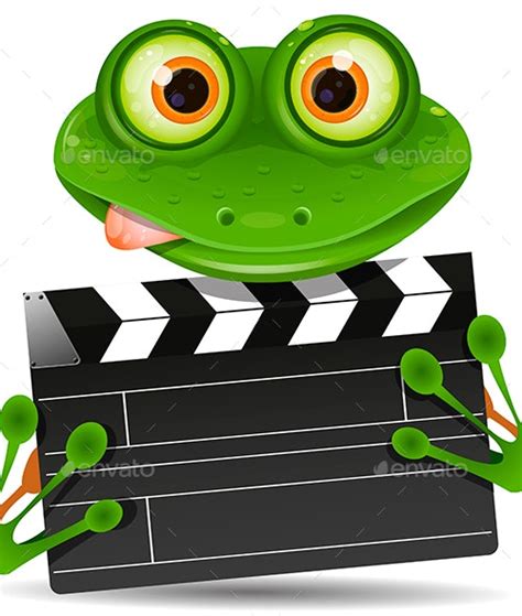 Frog With Movie Clapper By Brux Graphicriver