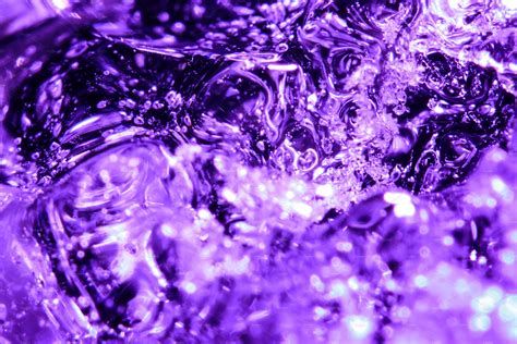 Frozen Water Bubbles In Purple Ice High Quality Abstract Stock Photos