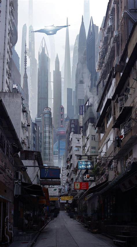 Sci Fi City Street By Rich35211 Sci Fi City Cyberpunk City