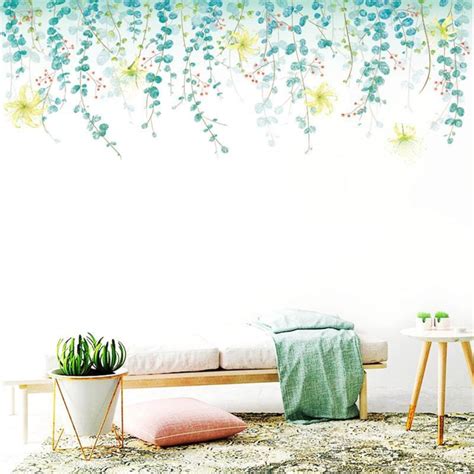 Vine Wall Decals Plant Decals Tropical Floral Wall Sticker Etsy