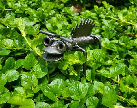 Industrial Repurposed Metal Creature Weld Art Piece Garden Sculpture