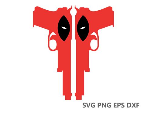Deadpool Svg Cutting Files Eps Dxf Png Cricut Silhouette Etsy