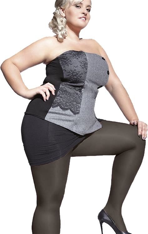 womans tights plus size 20 denier mix color with comfortable gusset uk clothing