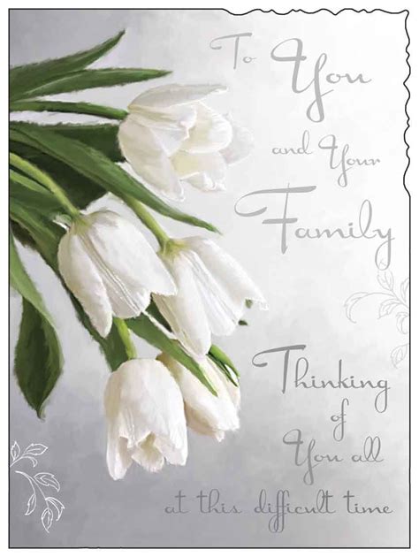 Thinking Of You Sympathy Flower Card Personalised Condolence Card