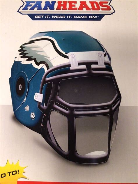 Nib Eagles Nfl Fanheads Adjustable Sz Helmet Tailgating Party Football