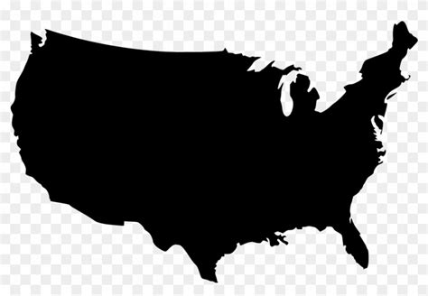 United States Silhouette Png United States Vector Transparent Png