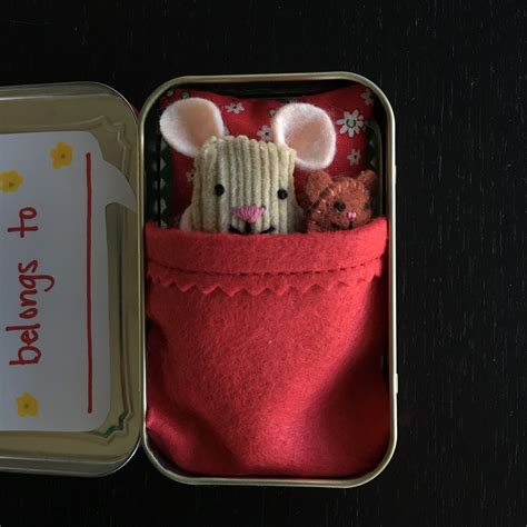 Wee Mouse In A Tin House Etsy