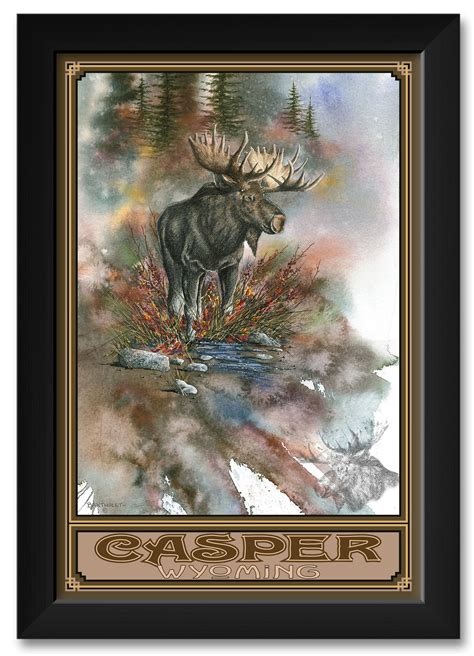 Casper Wyoming Framed Art Print By Dave Bartholet Print Size 12 X 18