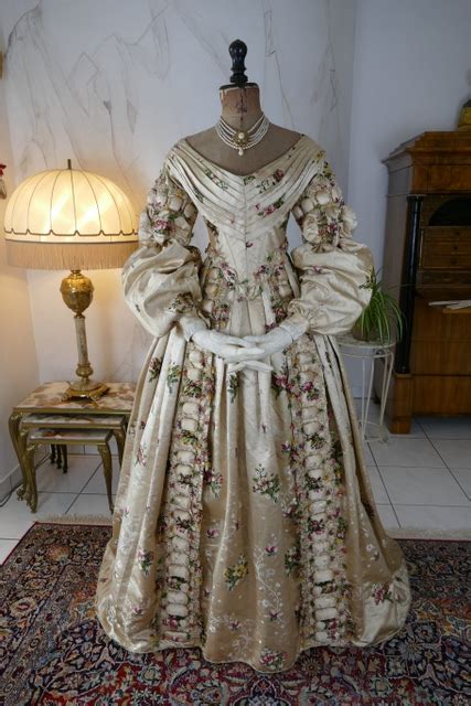 Romantic Period Court Dress England Ca 1838 Antique