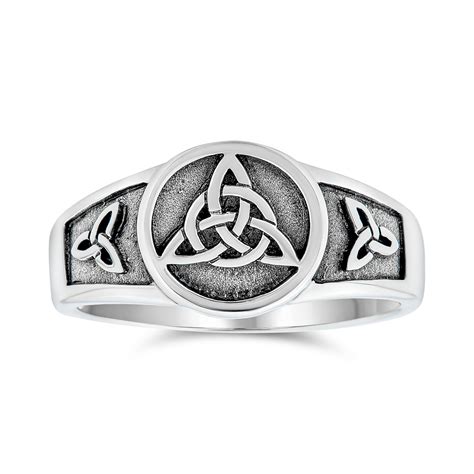 Bling Jewelry Viking Celtic Trinity Knot Triquetra Ring Signet Ring