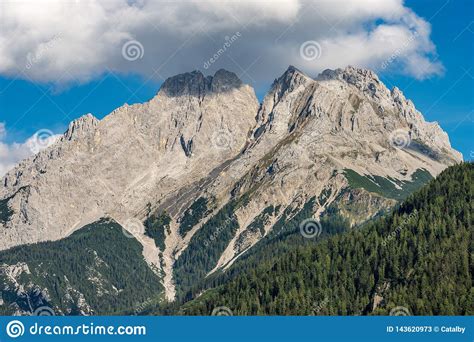 Mieming Range Or Mieminger Mountains Alps Tyrol Austria Stock Image