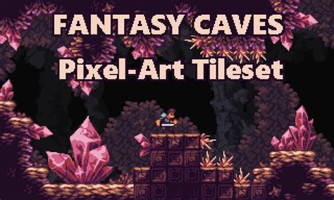 Fantasy Caves Pixel Art Tileset By Aamatniekss Pixel Art Art Pixel