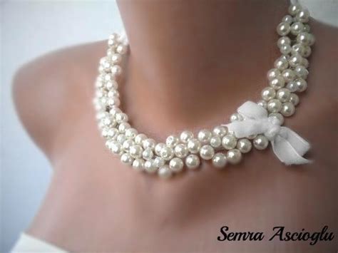 Pearl Necklace Handmade Weddings Jewelry Bridesmaids Gifts