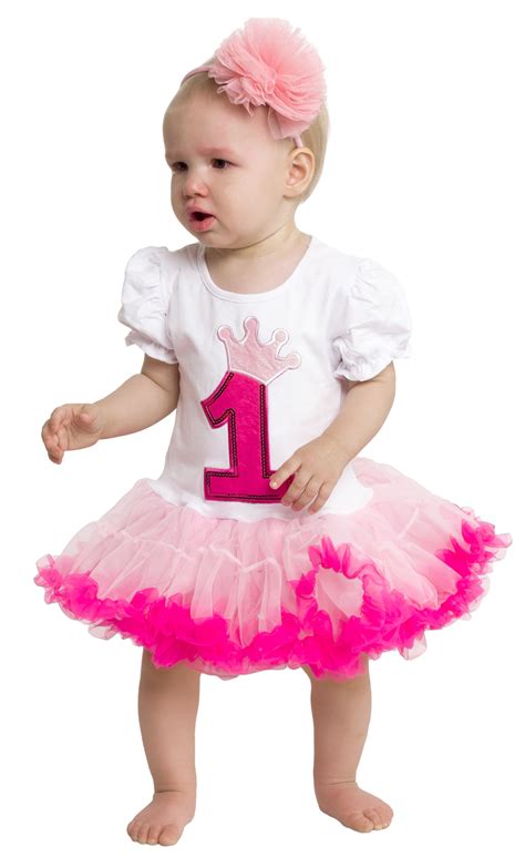 Baby Girls Birthday Tutu Dress Outfit Light Hot Pink Two Year Old Walmart Baby Girl