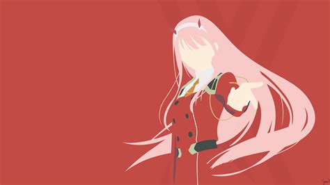 3 months ago 3 months ago. darling in the franxx zero two with red background 4k hd ...