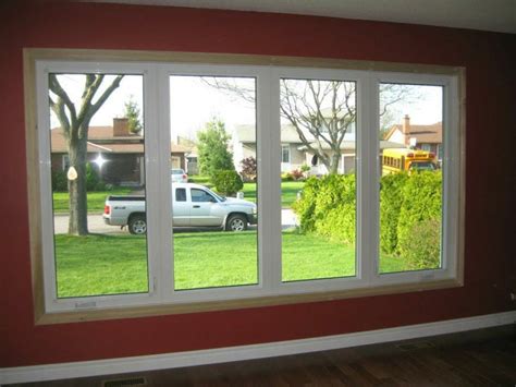 Large Four Panel Picture Window With Poplar Casing Gnhe Windows