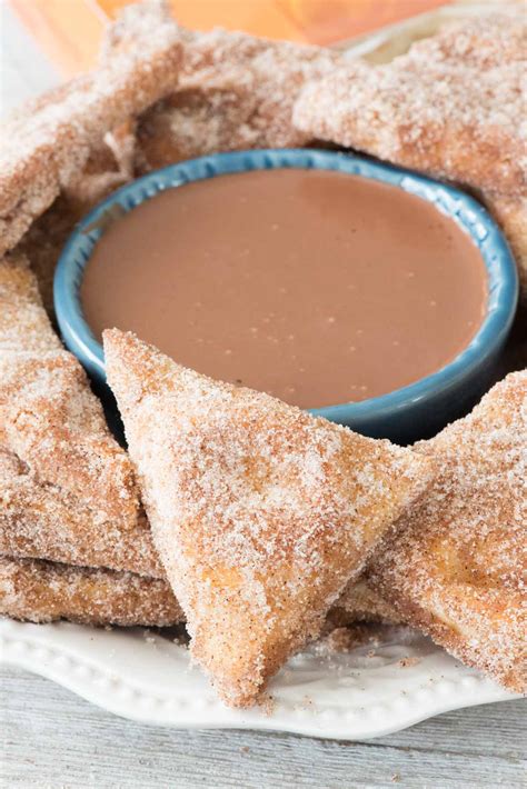Baked Churro Chips With Chocolate Ganache Dip Crazy For Crust