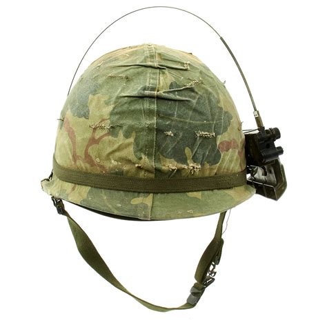 Original Us Wwii Vietnam War M1 Helmet With Prt 4 Prr 9 Squad Radi