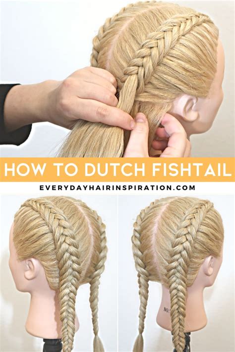 Easy Dutch Fishtail Braid Dutch Braid Hairstyles Braided Hairstyles