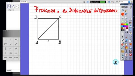 Pitagora E La Diagonale Del Quadrato Youtube