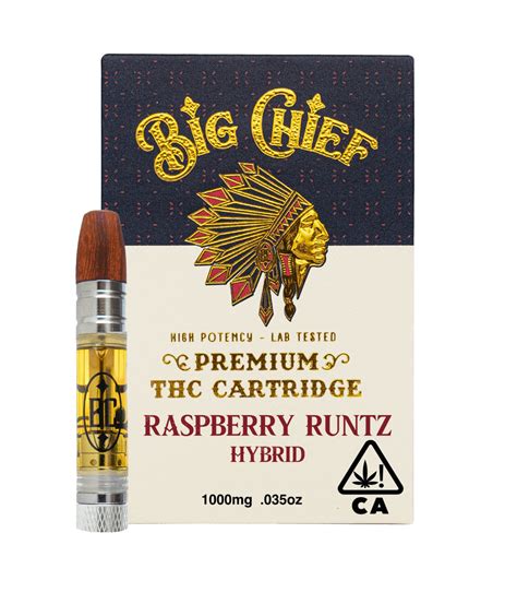 Big Chief Big Chief Thc Cartridge 1g Raspberry Runtz Weedmaps