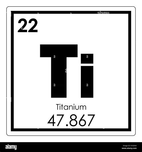 Titanium Chemical Element Periodic Table Science Symbol Stock Photo Alamy