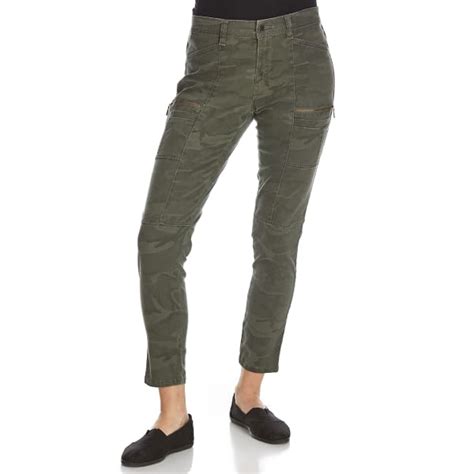 Supplies By Unionbay Womens Claire Camo Moto Skinny Ankle Pants Bob
