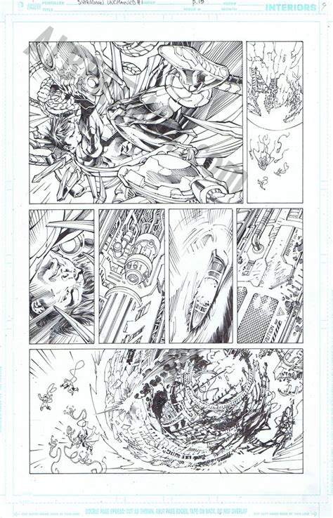 Albert Moy Original Comic Art Superman Unchained By Jim Lee