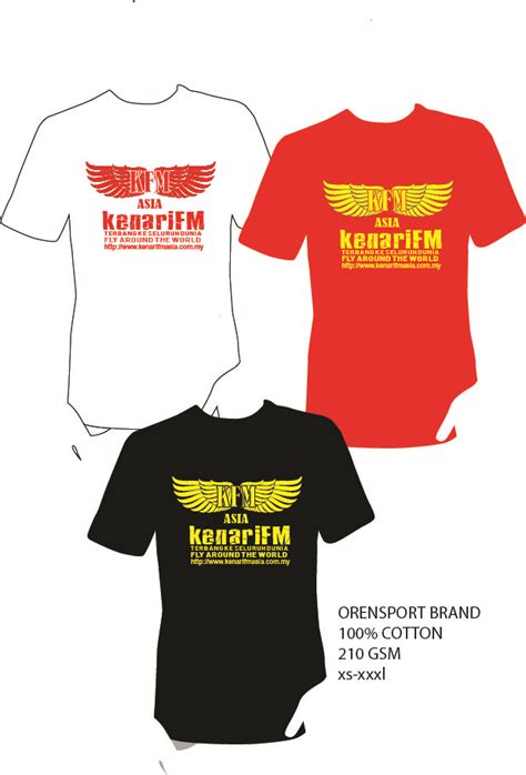 We offer custom made printing incl. BAJU KOSONG: T-shirt Design