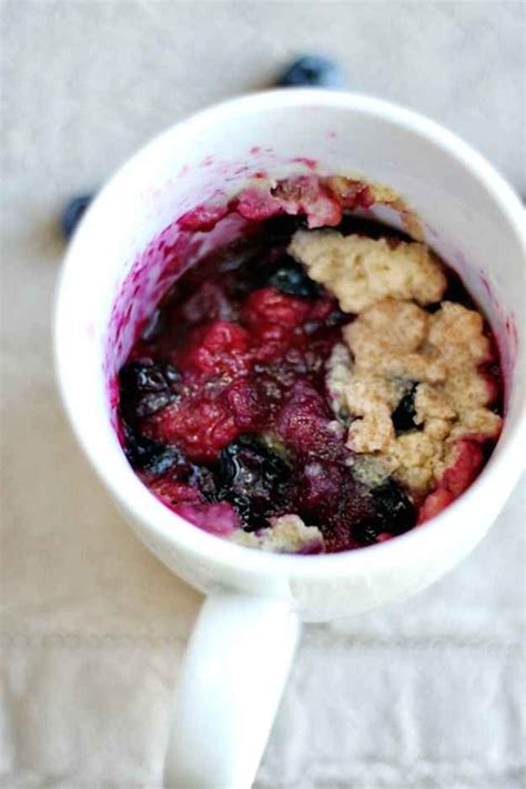 Single Serving Blueberry Muffin In A Mug In 2020 Mug Recipes
