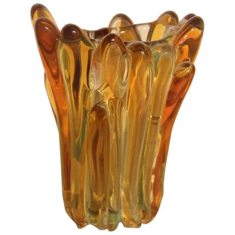 Murano Italian Glass Art Vase 1960 At 1stdibs