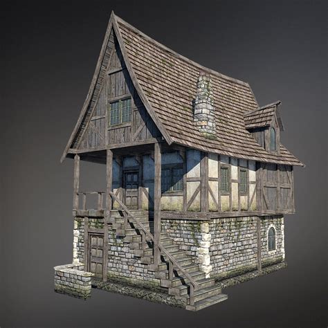 3dsmax Fantasy Medieval House Medieval Houses Fantasy House